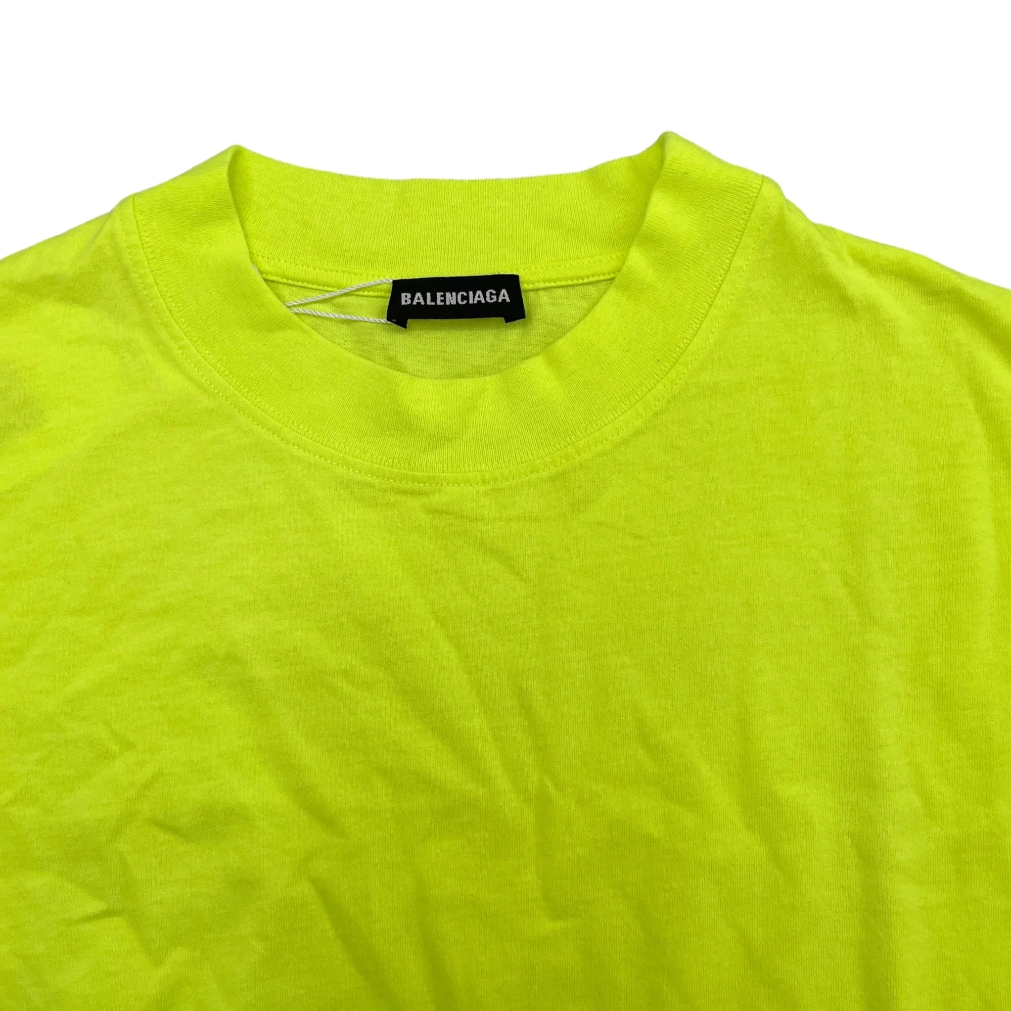 Men's Oversized Embroidery Logo T-Shirt Yellow Size XS