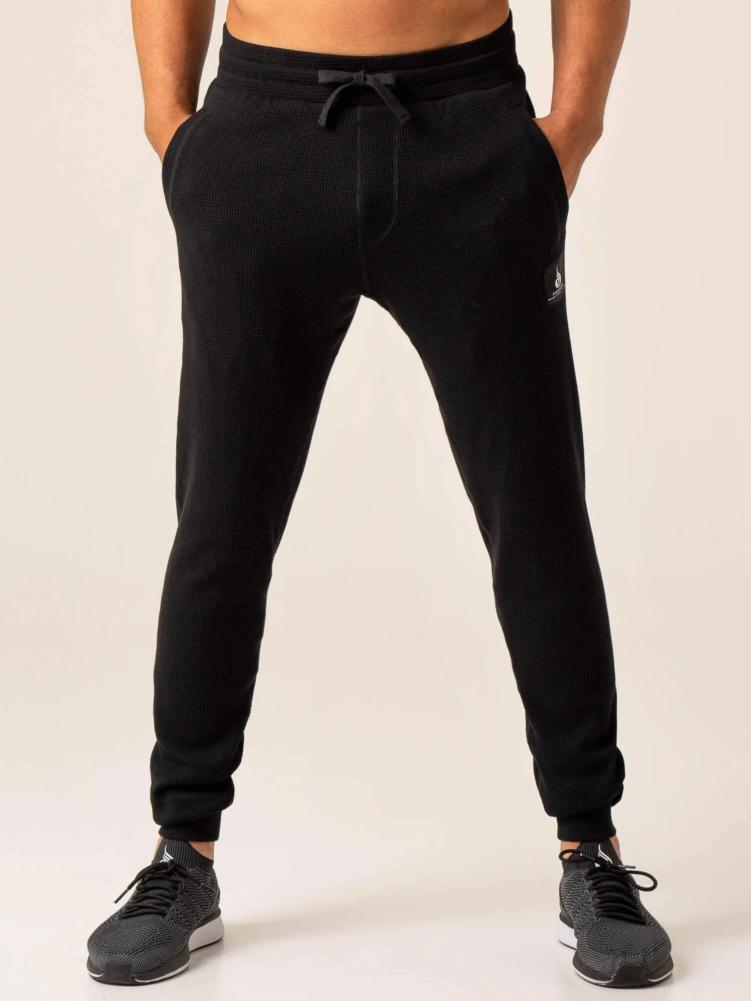 Men's Waffle Lounge Pants - Black