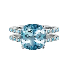 MINDY AQUAMARINE CZ RING