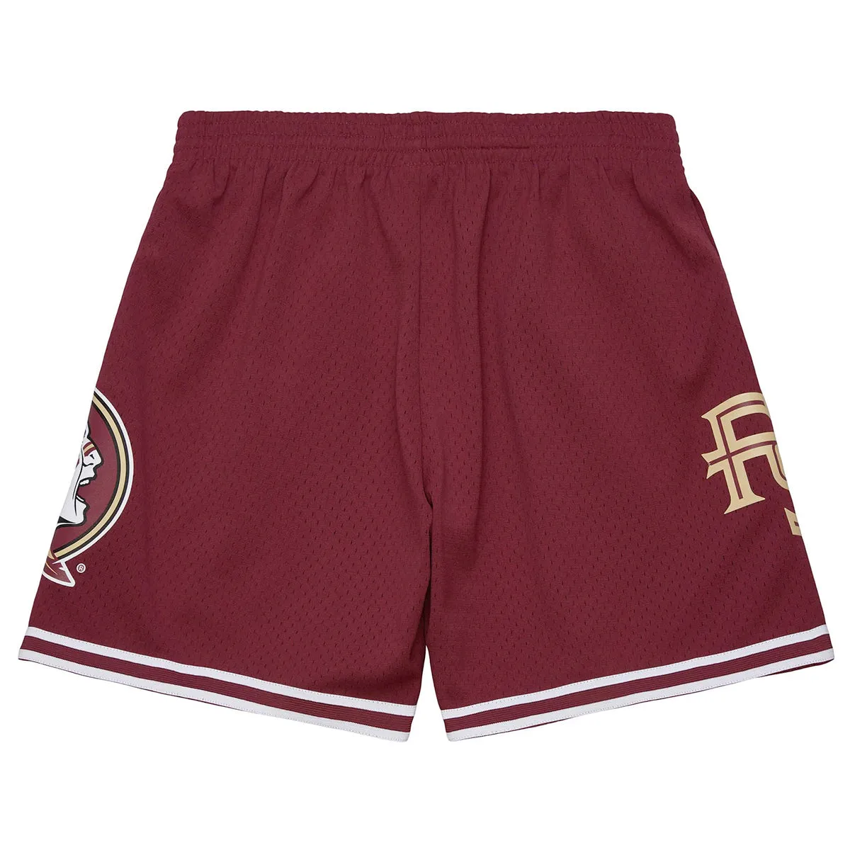 Mitchell & Ness Men's Seminole Logo/Stacked FSU Mesh Basketball Short - Garnet