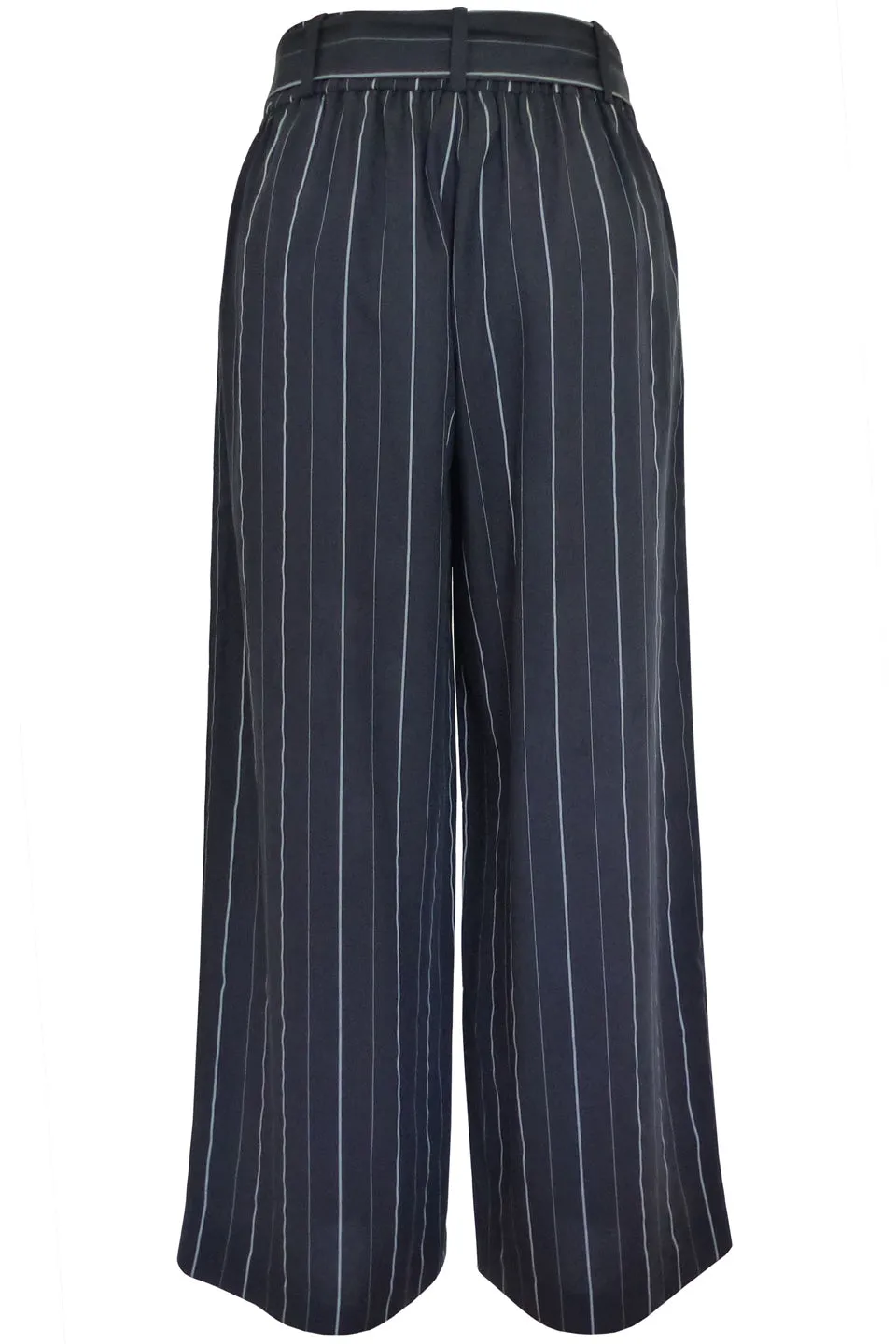 New Maggie Tie Culotte Navy Stripe Pant