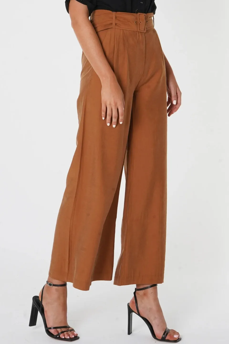 Orlando Self Belt Wide Leg Orche Pant