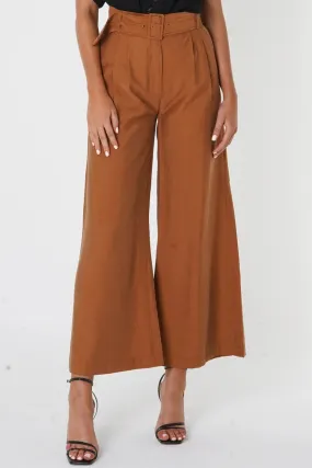 Orlando Self Belt Wide Leg Orche Pant