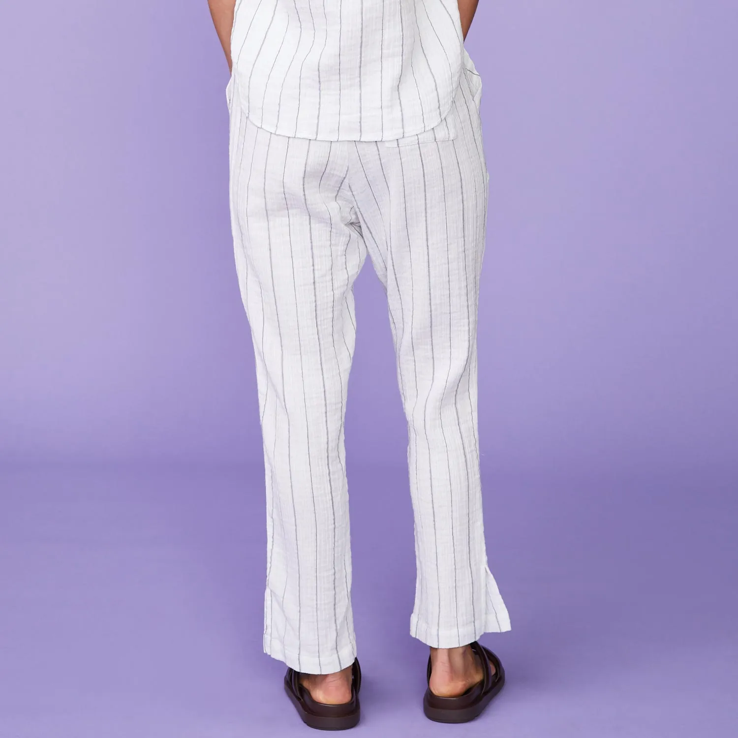 Pinstripe Gauze Pants