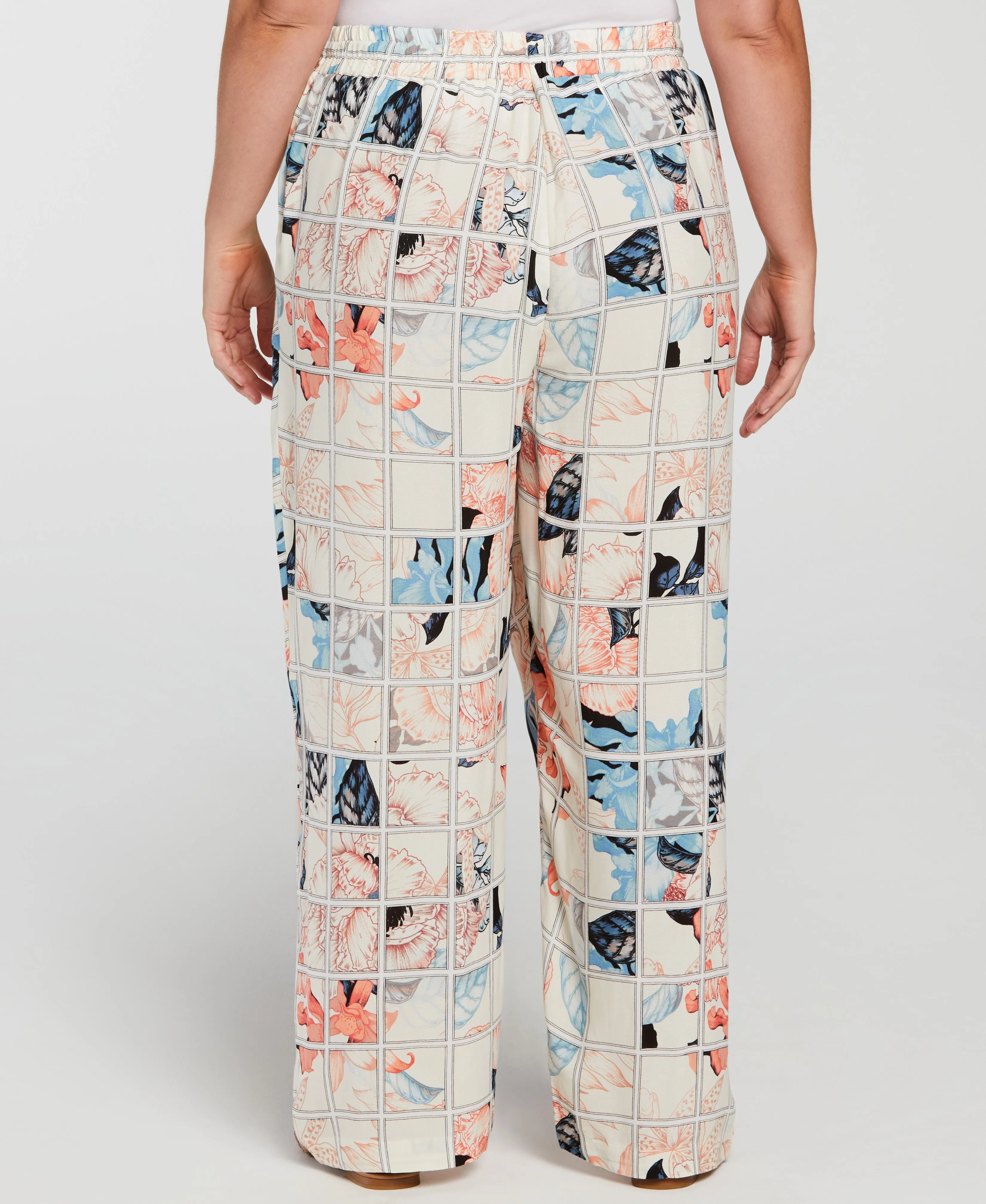 Plus Size Eco Fabric Pull On Wide Leg Pant