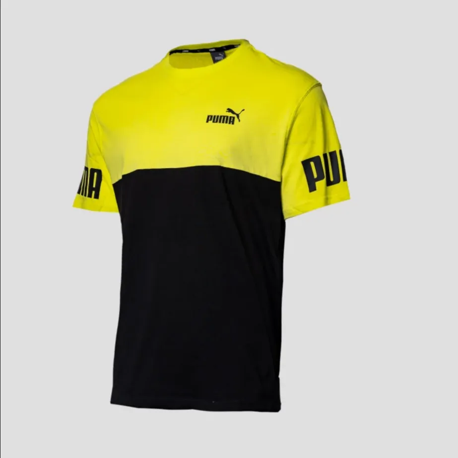 Puma Colorblock short sleeve t-shirt 847389 29 lemon yellow-black