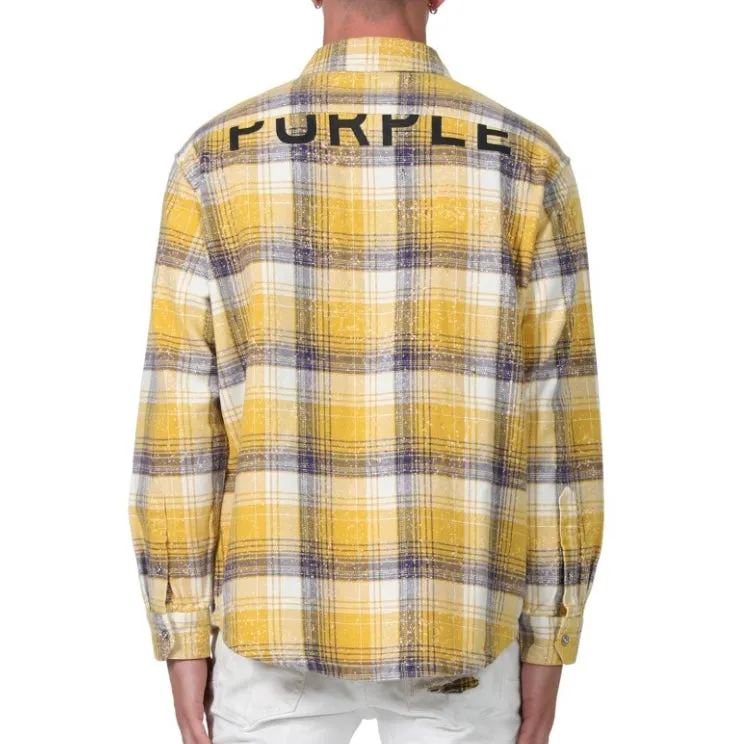 Purple Brand Plaid Yellow L/S Shirt