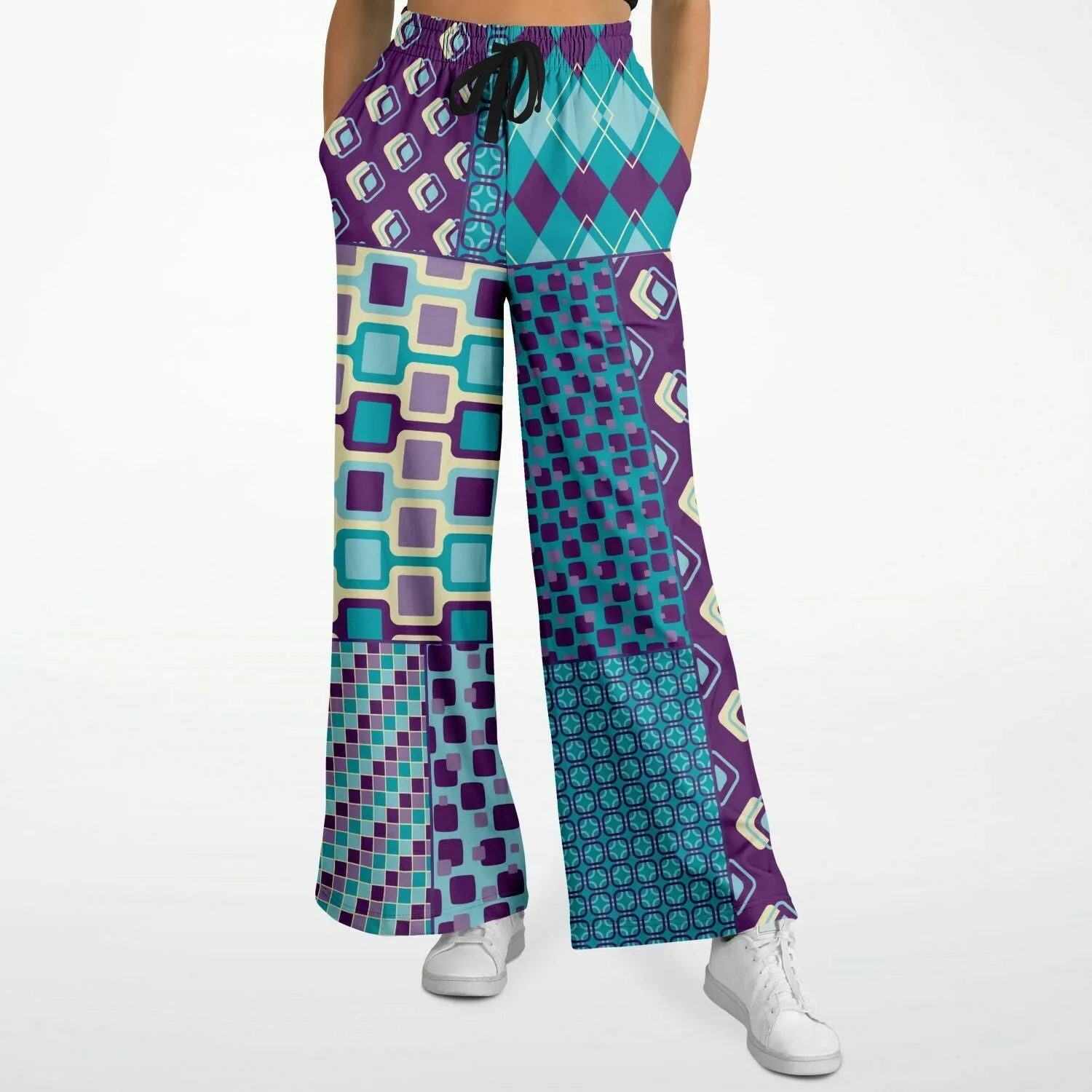 Purple Jetson Eco-Poly Stretchy Phat Bellbottoms