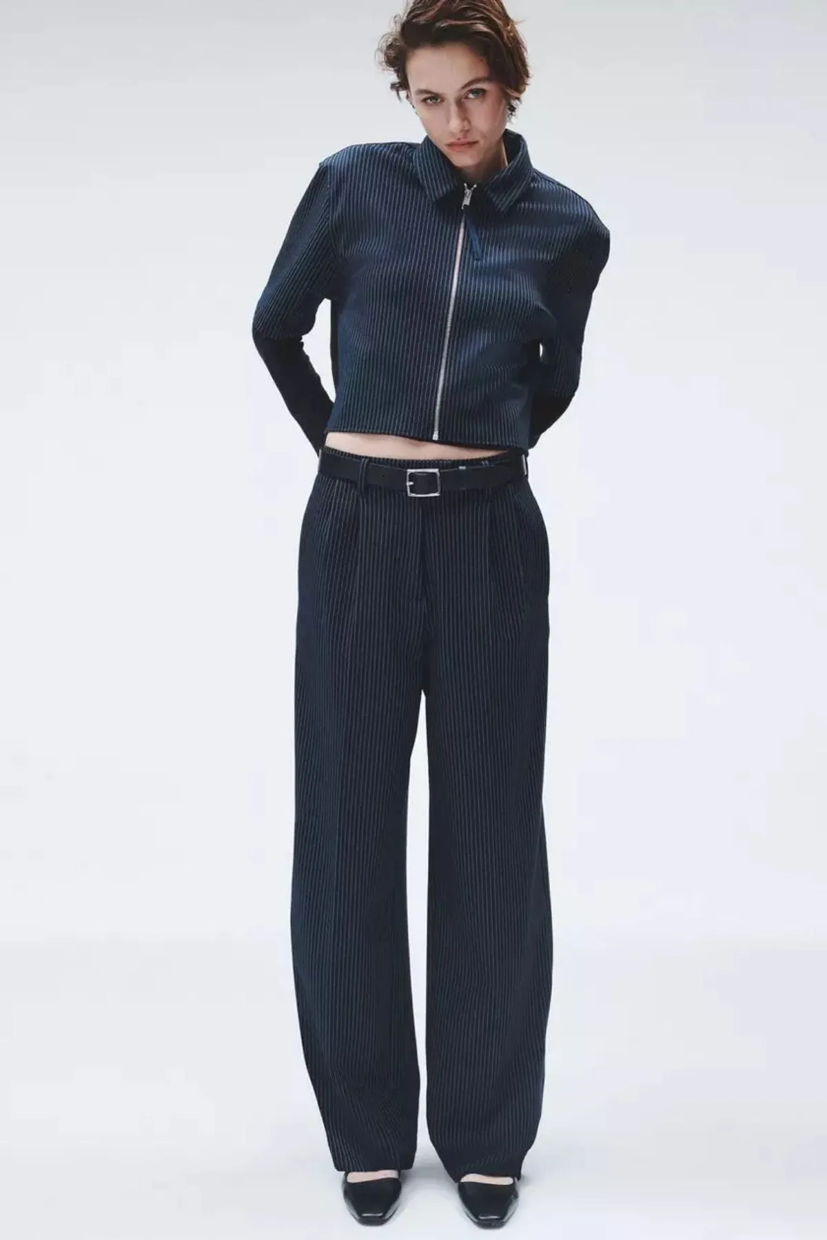 Rag & Bone Marianne Ponte Pant - Navy Stripe