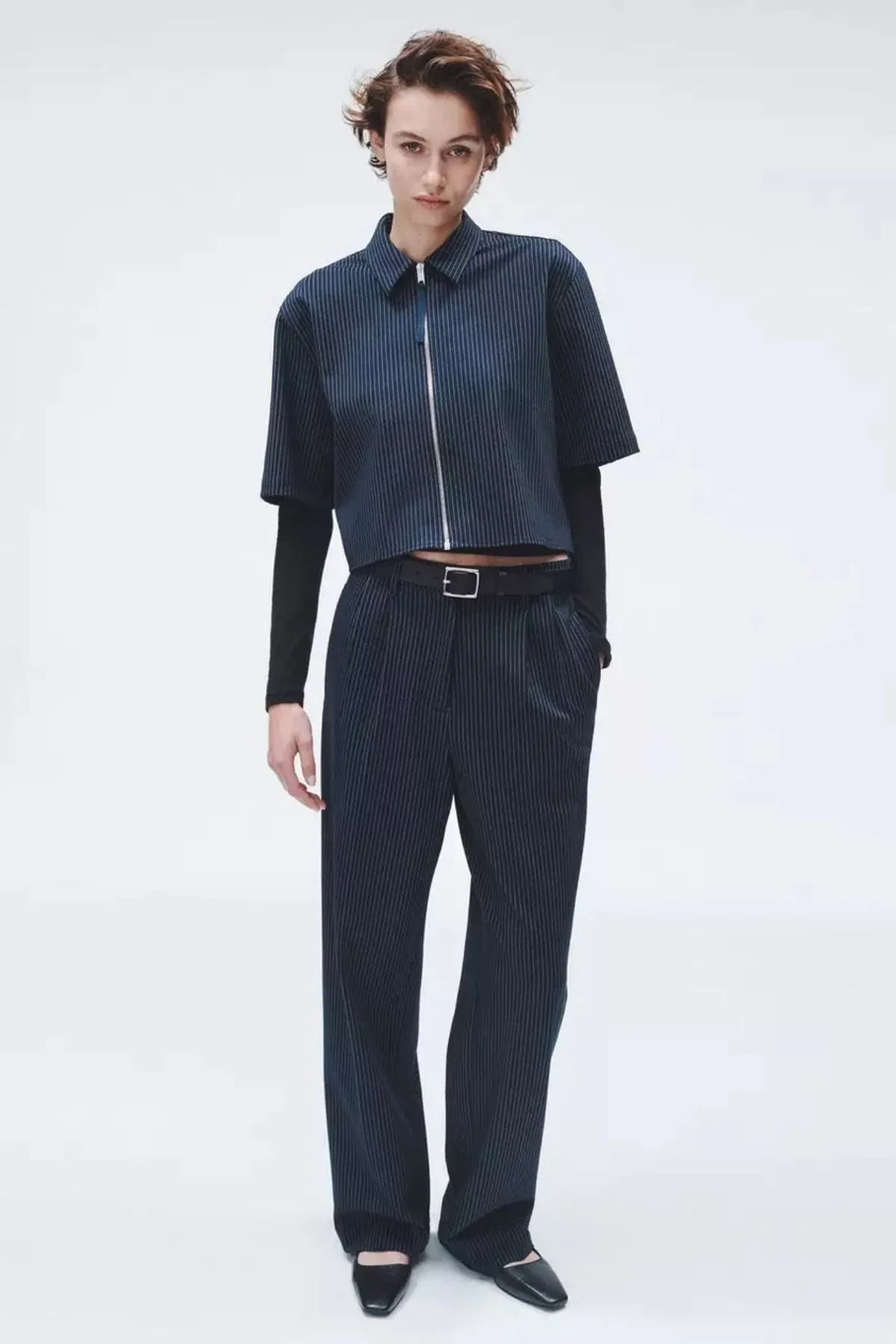 Rag & Bone Marianne Ponte Pant - Navy Stripe