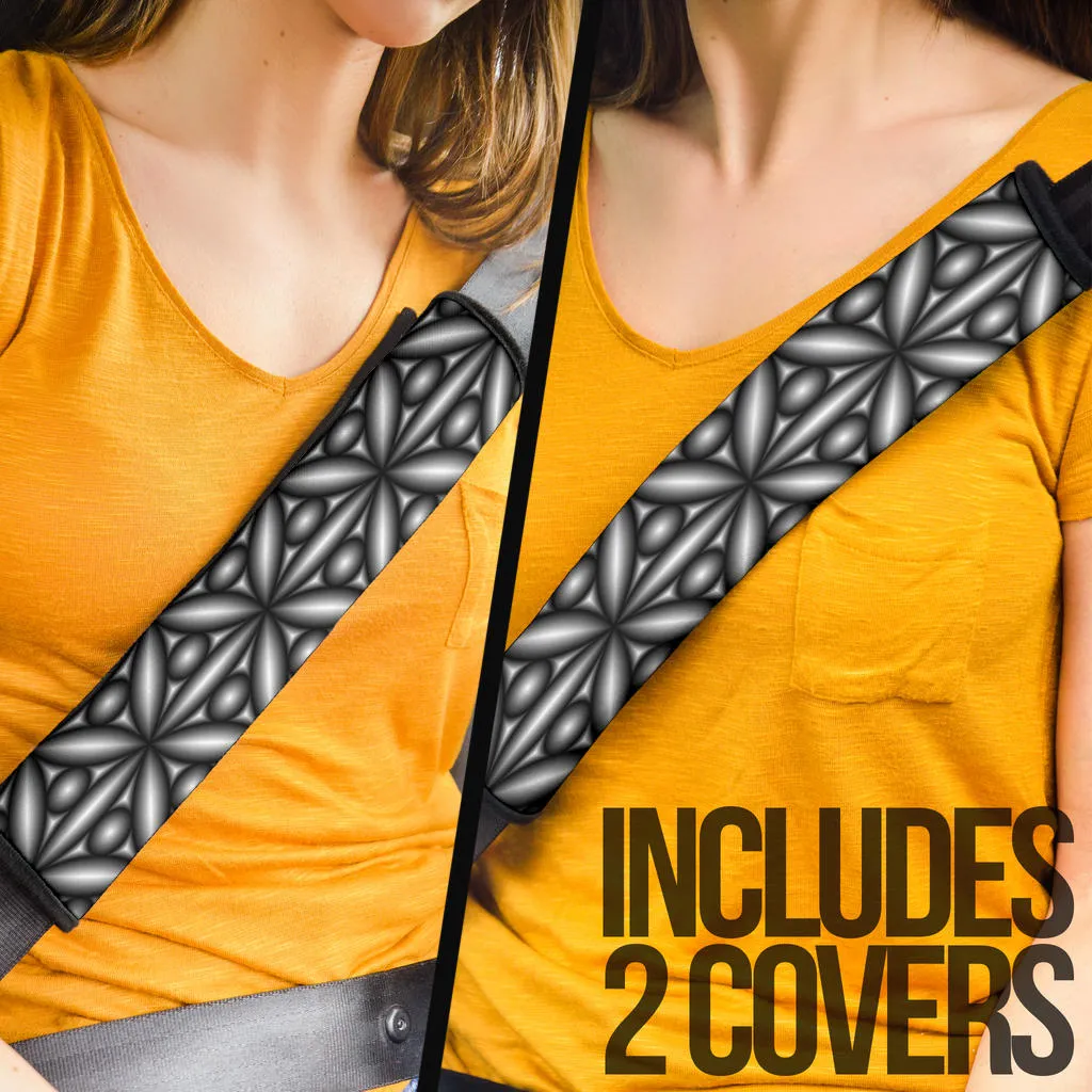 Seatbelt Covers Black and white Geometric Design