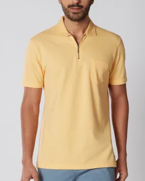 Signature Zipper Polo T-Shirt - Yellow