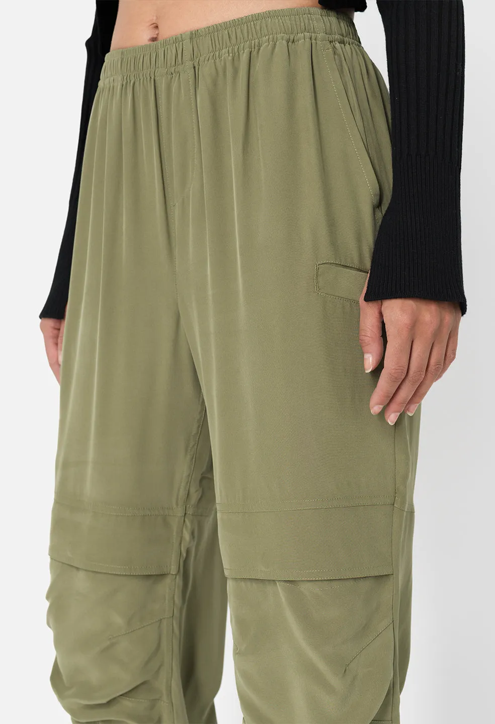 Silk Himalayan Pants / Olive