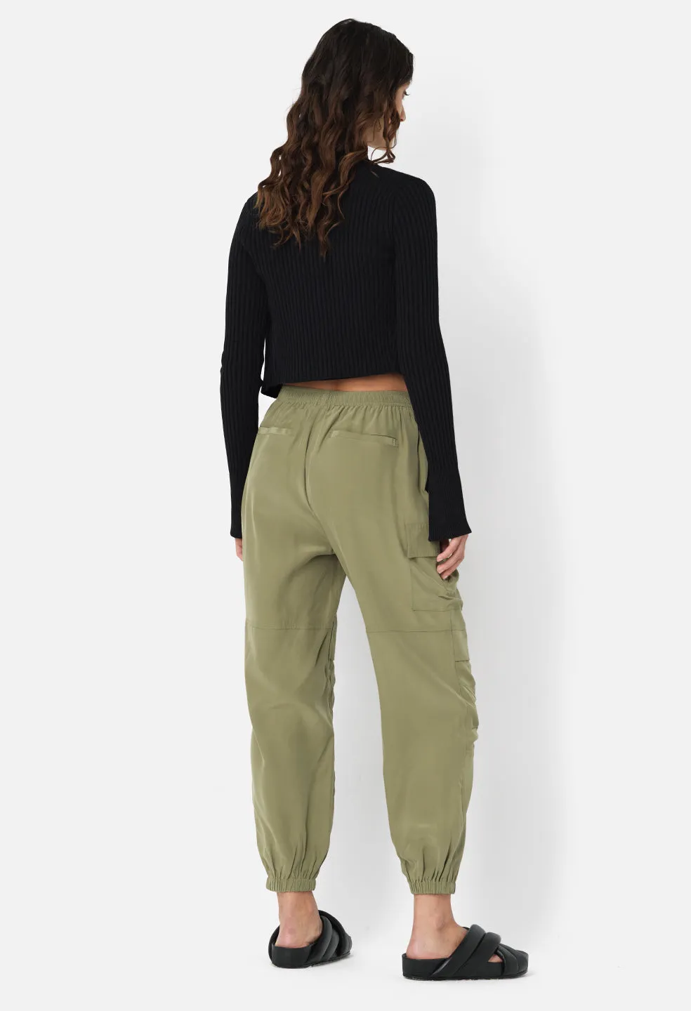 Silk Himalayan Pants / Olive