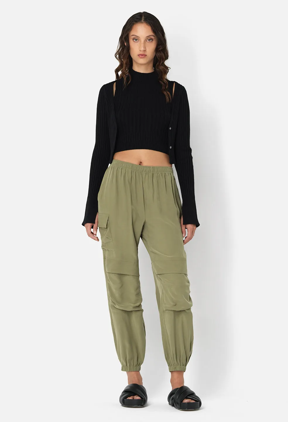 Silk Himalayan Pants / Olive