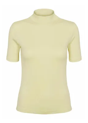 Soft Rebels Fenja T-neck T-shirt SR223-309 Pale Lime Yellow