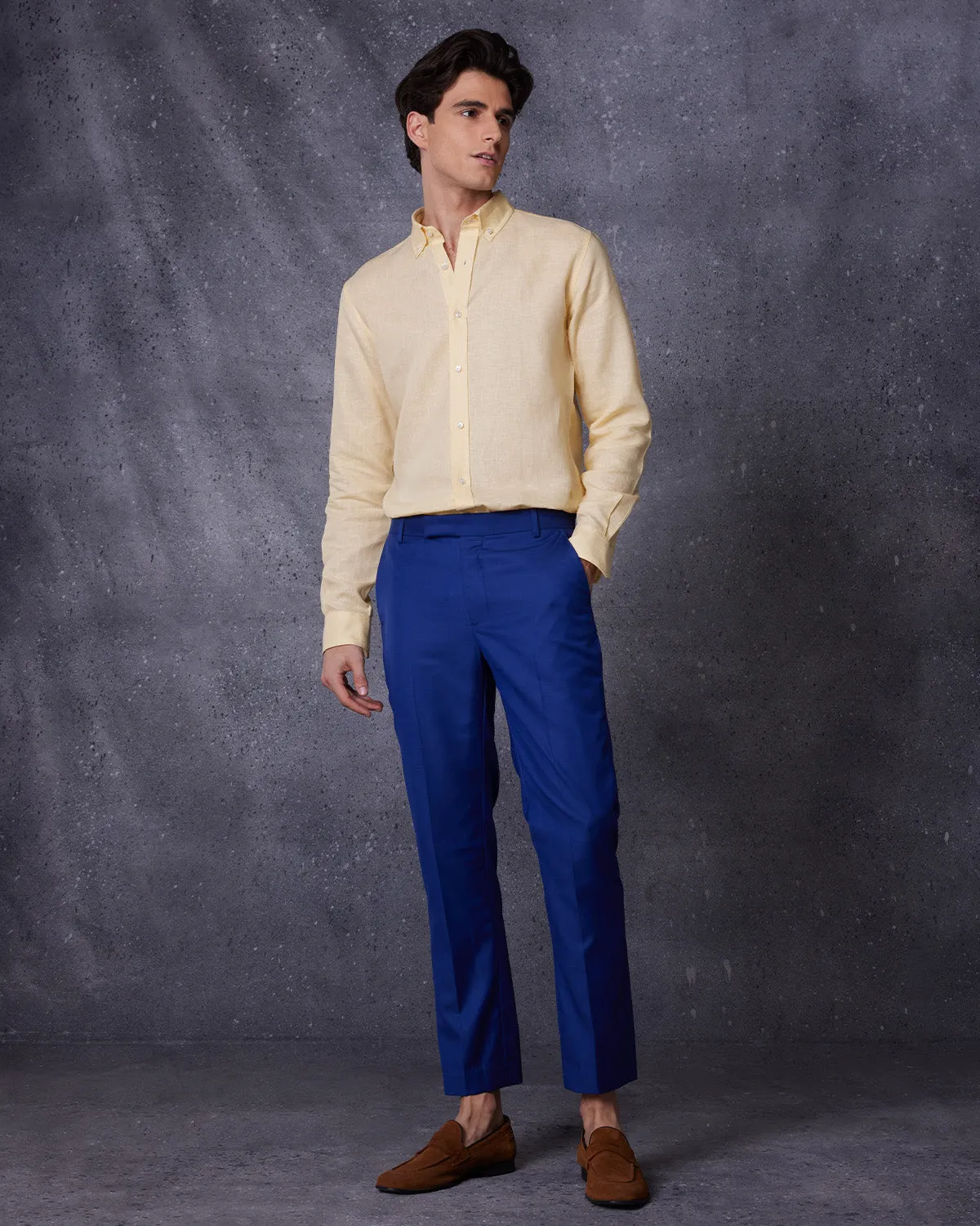 Soft Washed Linen Shirt - Yellow