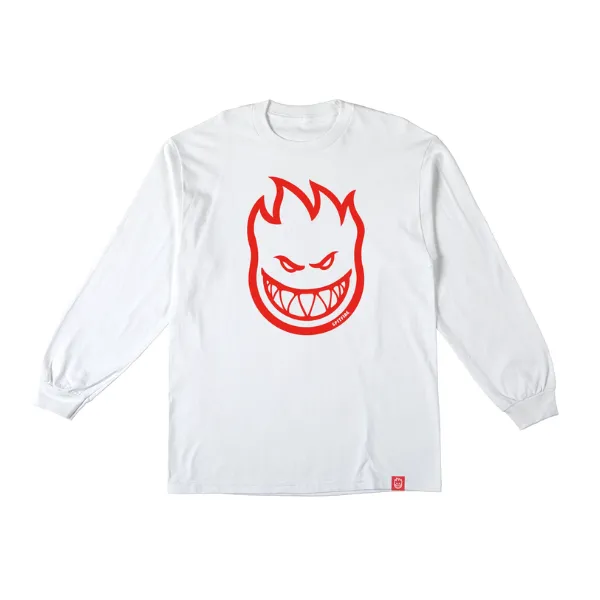 Spitfire Bighead L/S T-Shirt - White/Red