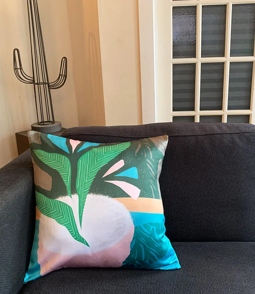 Square Toss Cushion Cover | Plant