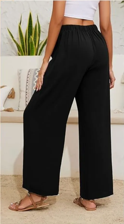 Stacy Wide Leg Pants | Black