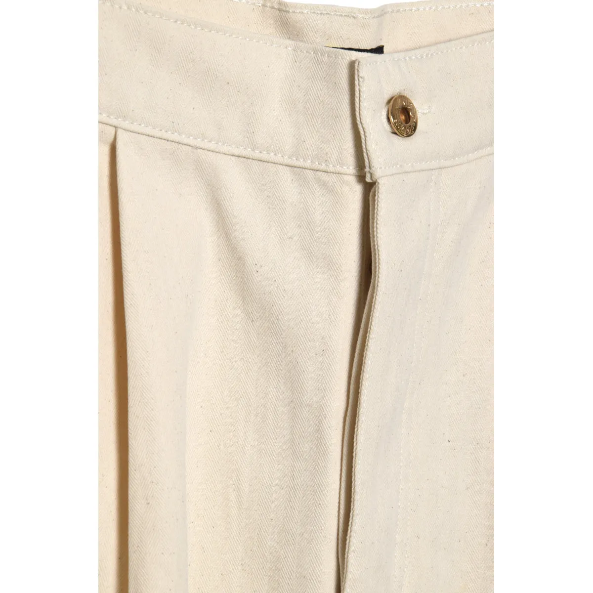 Standardtypes Naval Button Pants offwhite herringbone ST048