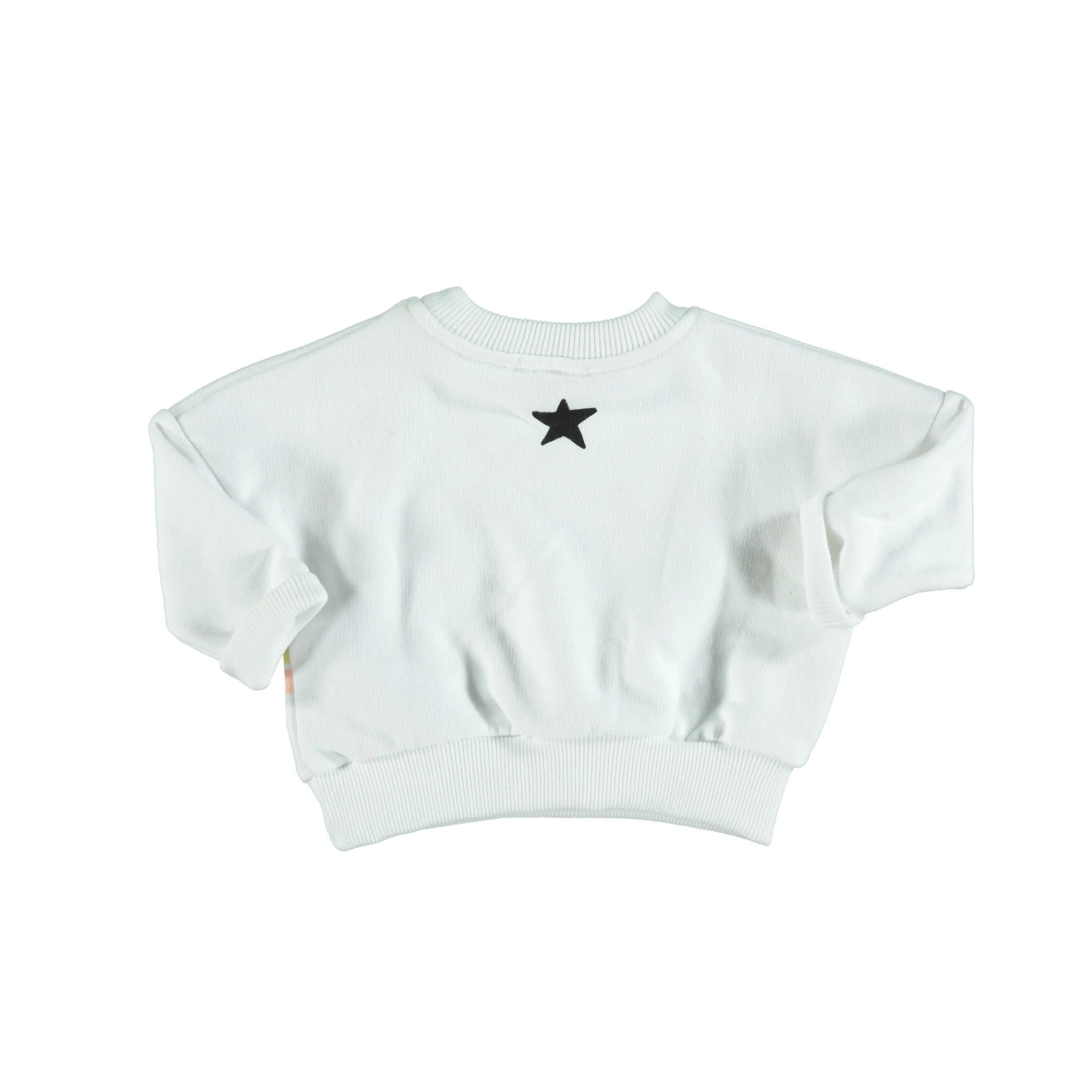 Sweatshirt - White with Rainbow print