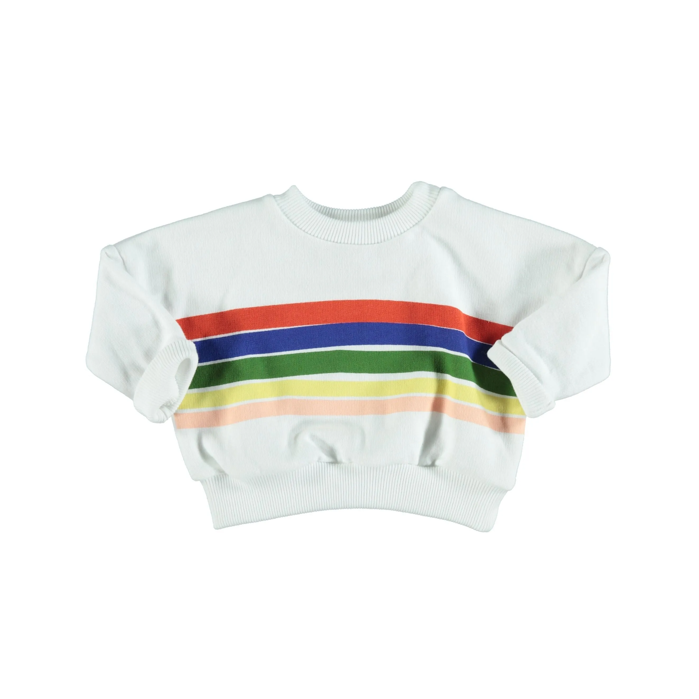 Sweatshirt - White with Rainbow print