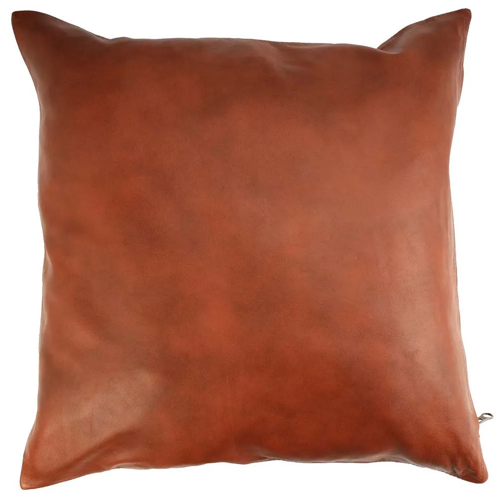 Tan Brown Leather pillow cover