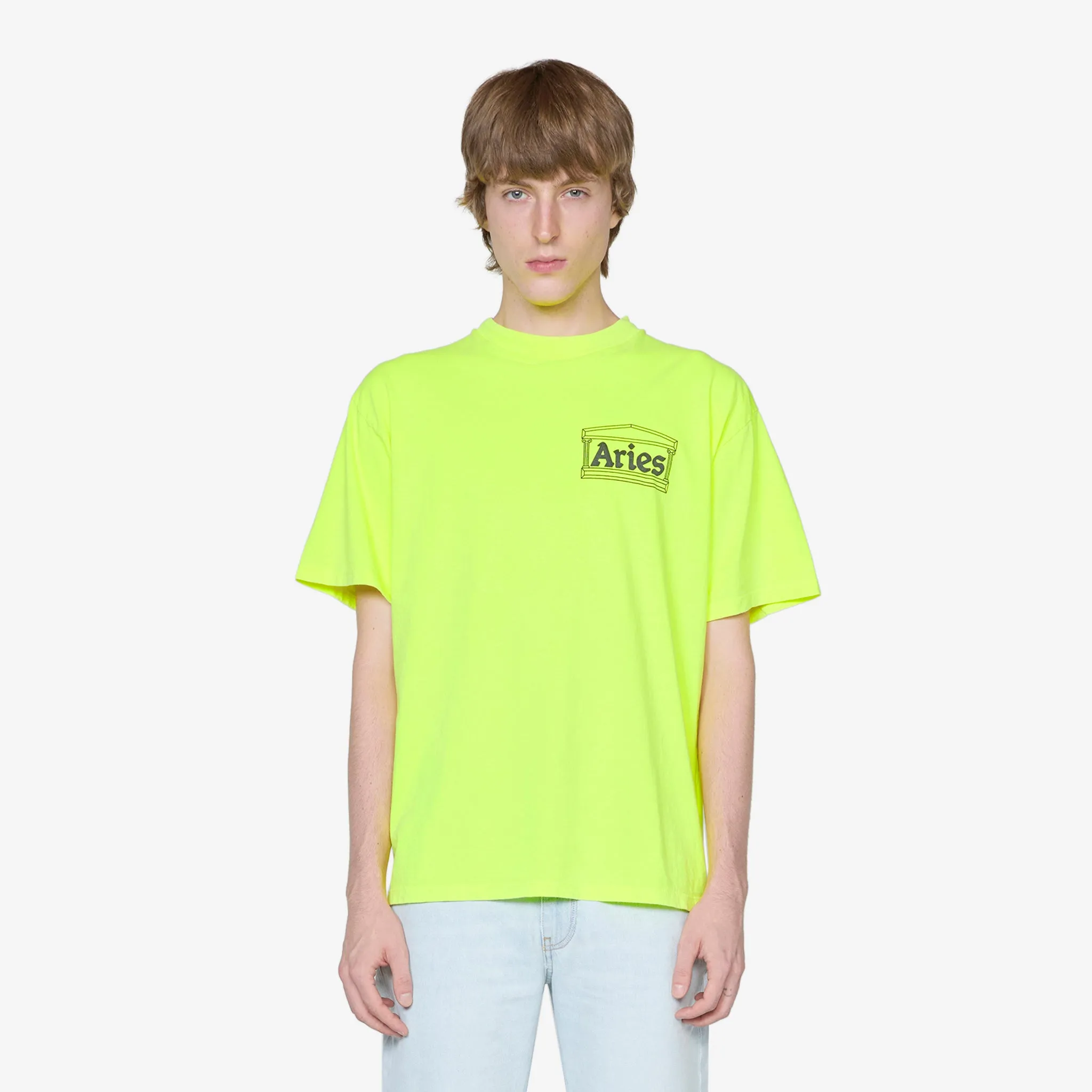 Temple Short Sleeve T-Shirt Fluoro Yellow