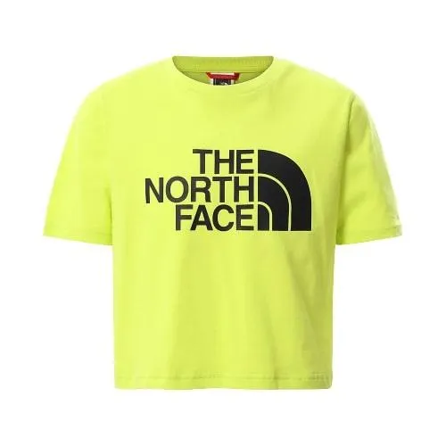 The North Face short girl's t-shirt Girl Easy Cropped Tee NF0A558XJE31 yellow