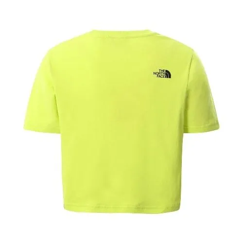 The North Face short girl's t-shirt Girl Easy Cropped Tee NF0A558XJE31 yellow