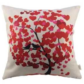 Throw Pillow Cover Throw Pillow Case 18 x 18 (45 x 45cm) (Red Life Tree)