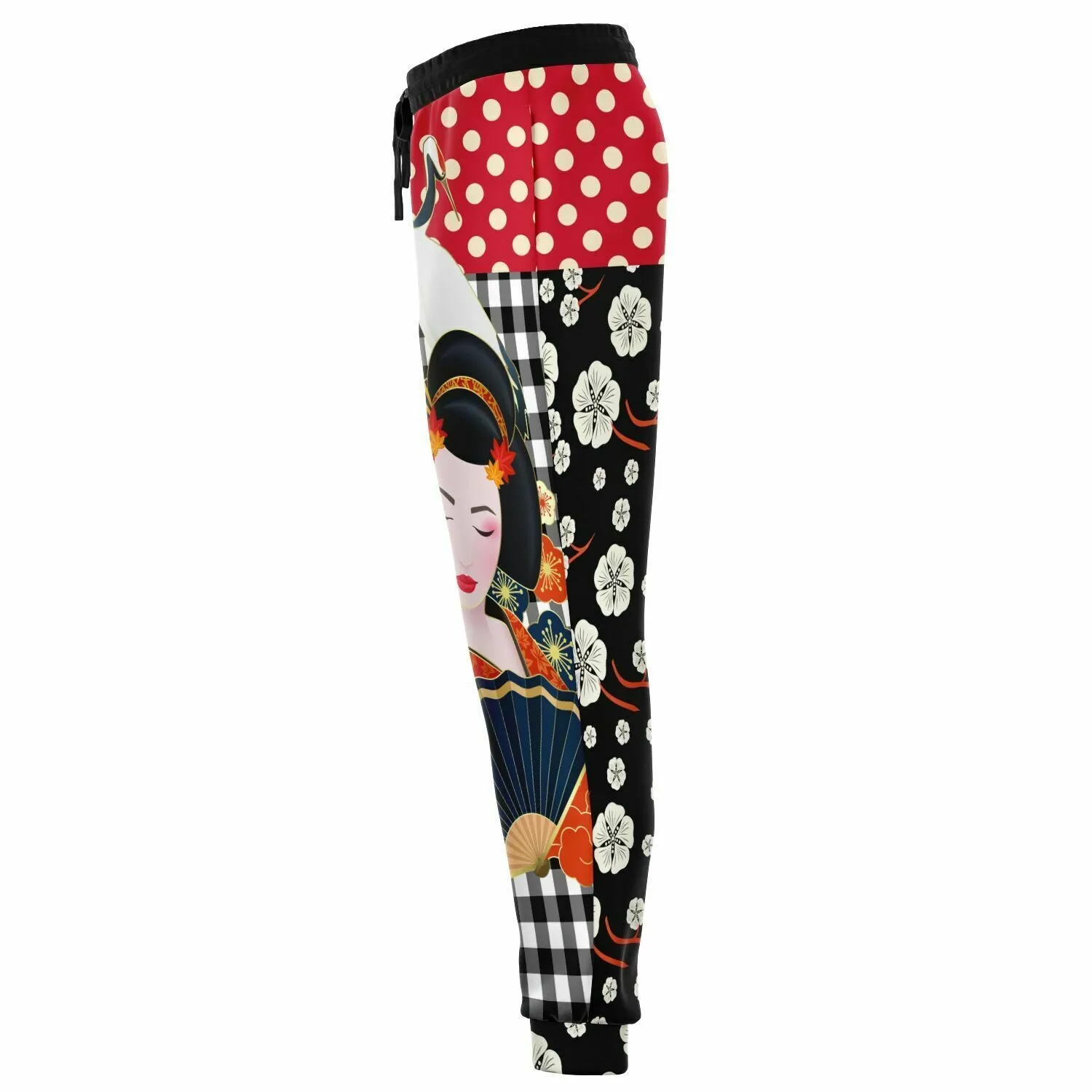 Tokyo Nights Asian Floral Patchwork Unisex Eco-Poly Joggers