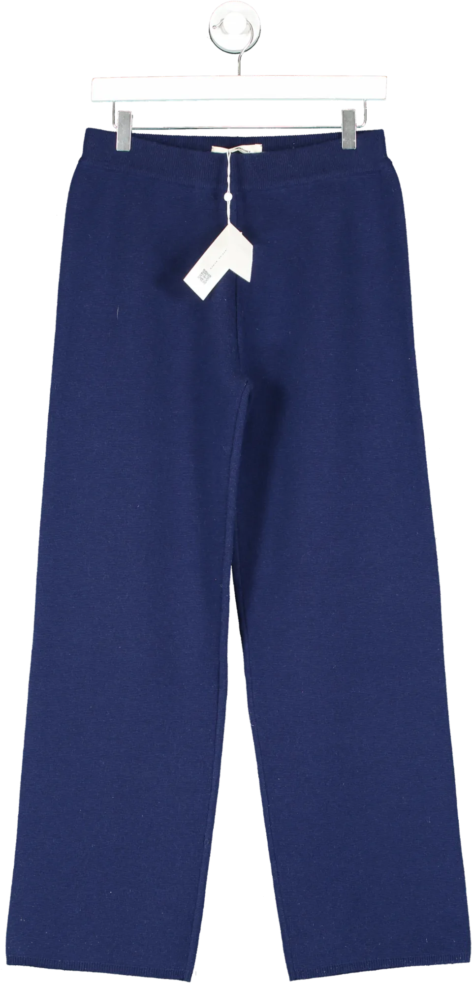 Tory Burch Blue Merino Cashmere Wide Length Pants UK S