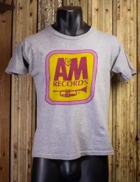 Vintage A&M Records Graphic T Shirt 70s Gray Medium