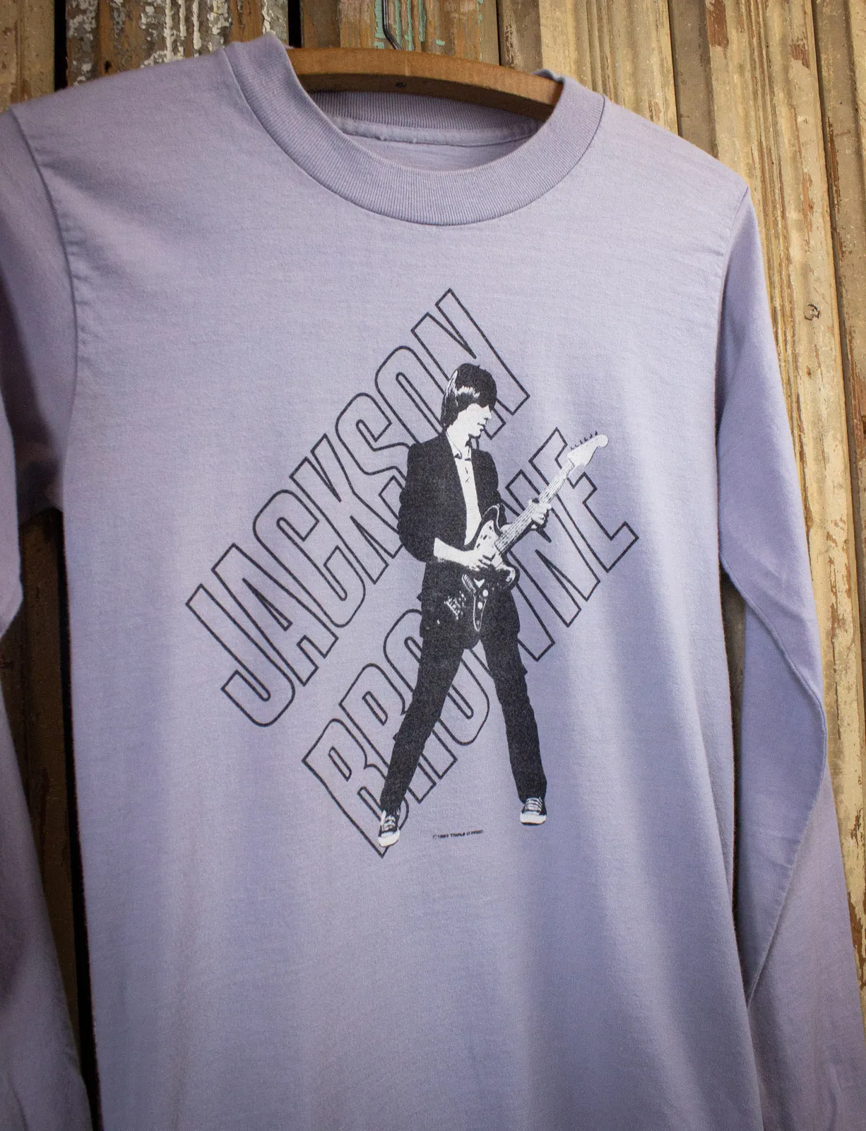 Vintage Jackson Browne Tour Long Sleeve Concert T Shirt 1983 Gray XS