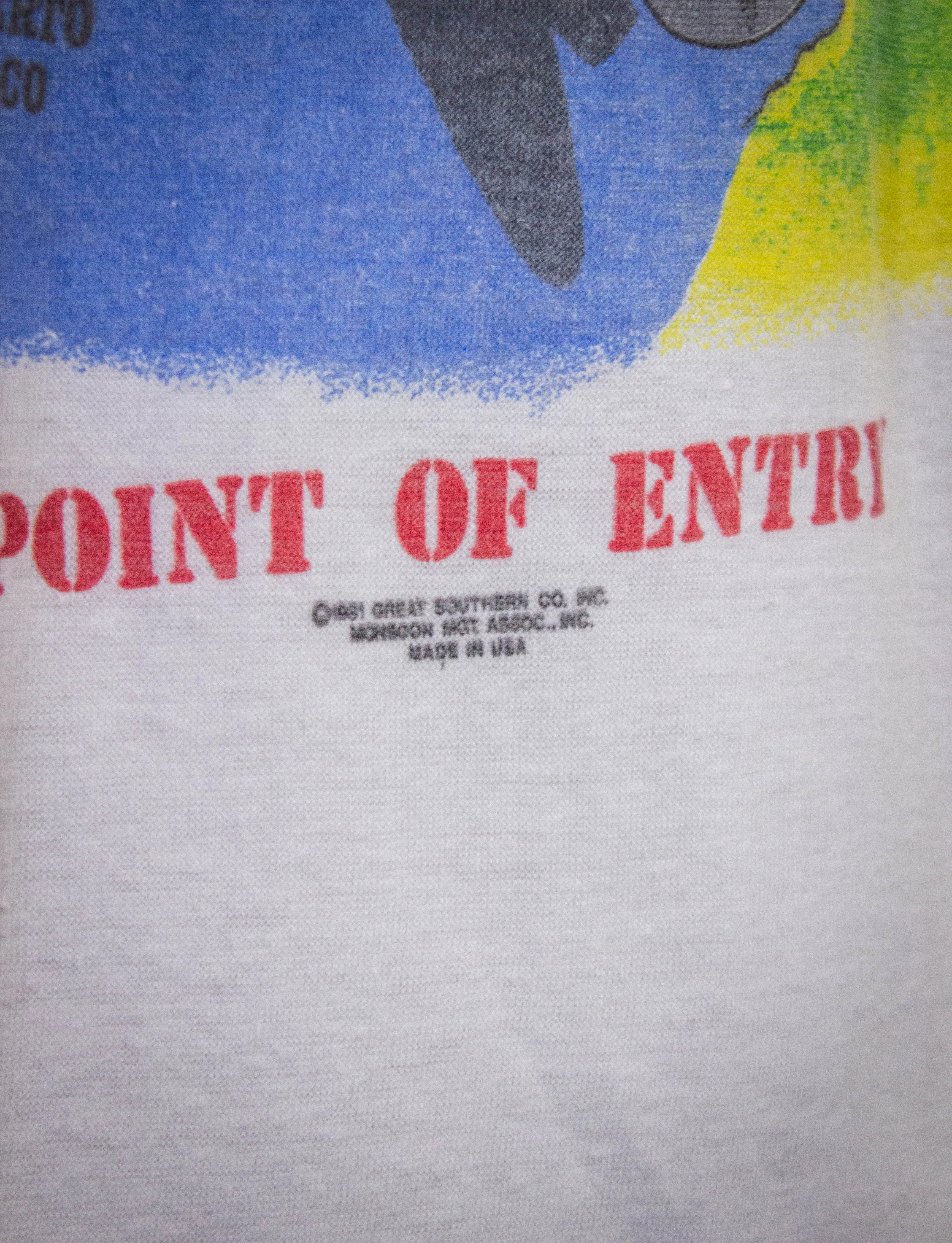 Vintage Judas Priest Point of Entry Raglan Concert T Shirt 1981 White/Gray Small