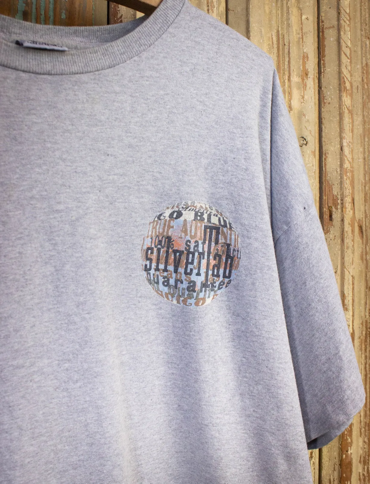 Vintage Levi's Silver Tab Graphic T Shirt 90s Gray 2XL