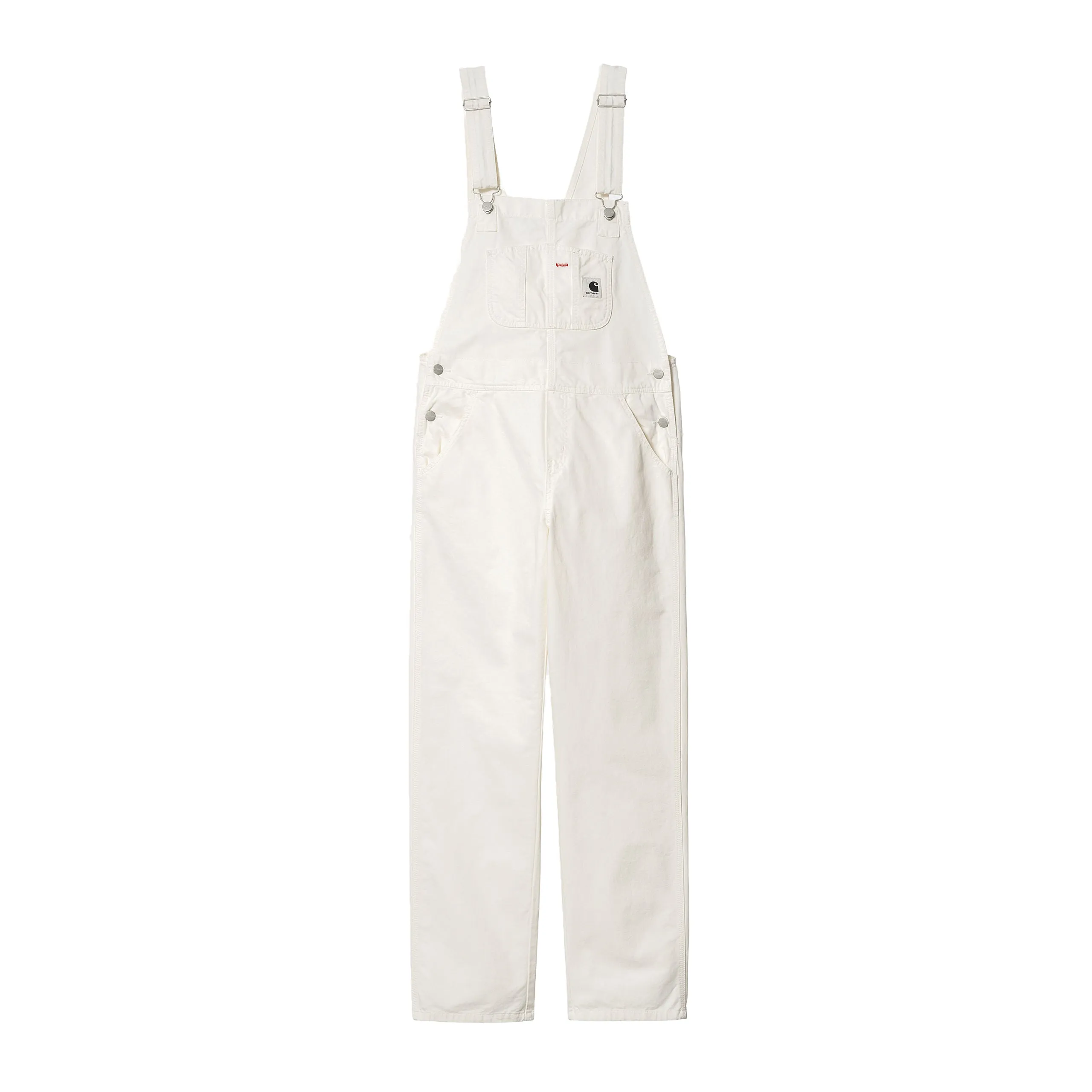 W' BIB OVERALL STRAIGHT OFF-WHITE RINSED