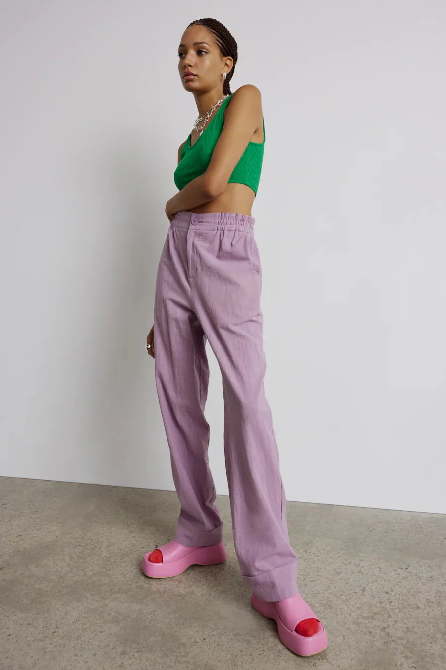 Webb Pants in Light Plum