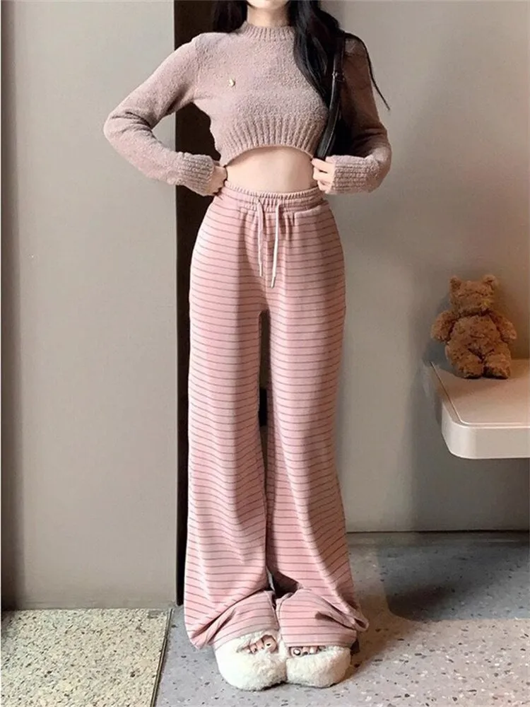 Wide Leg Striped Pants