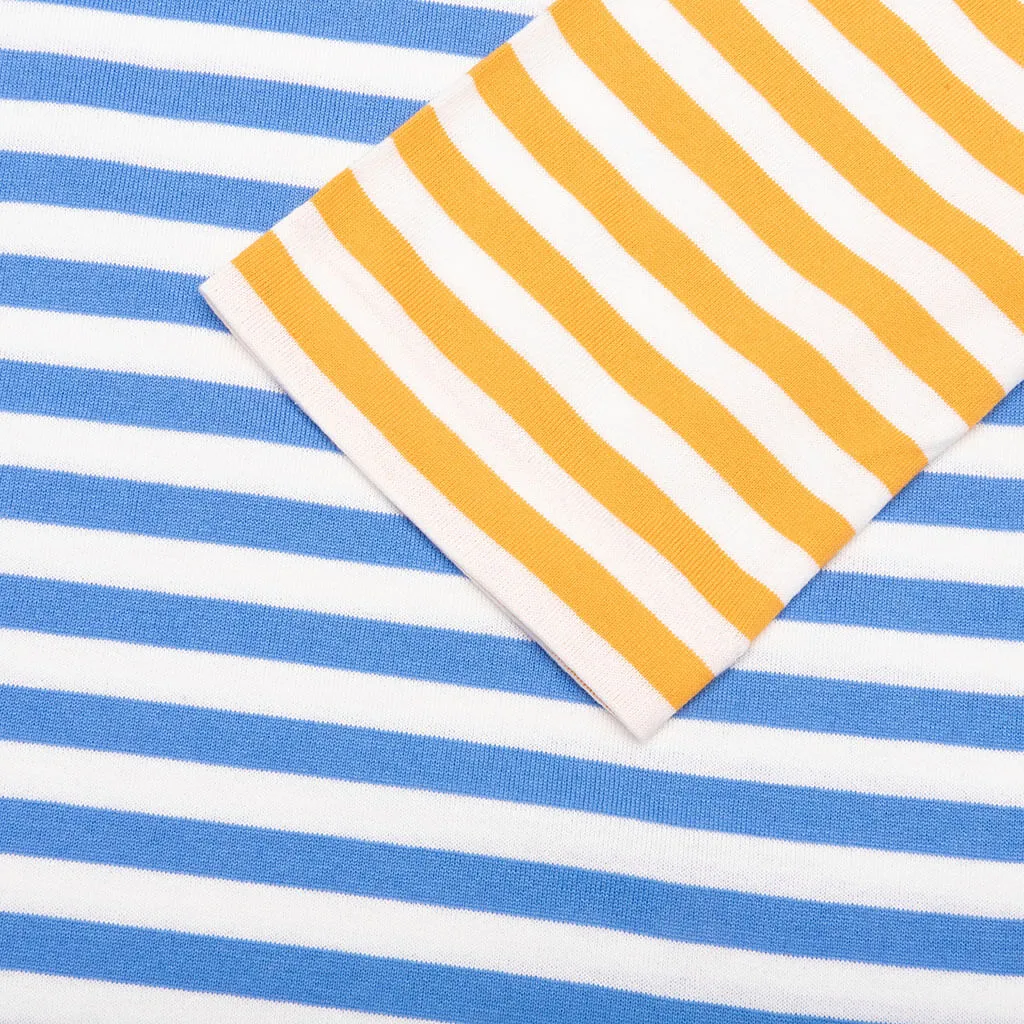 Women's Bi-Color Stripe T-Shirt - Blue/Yellow