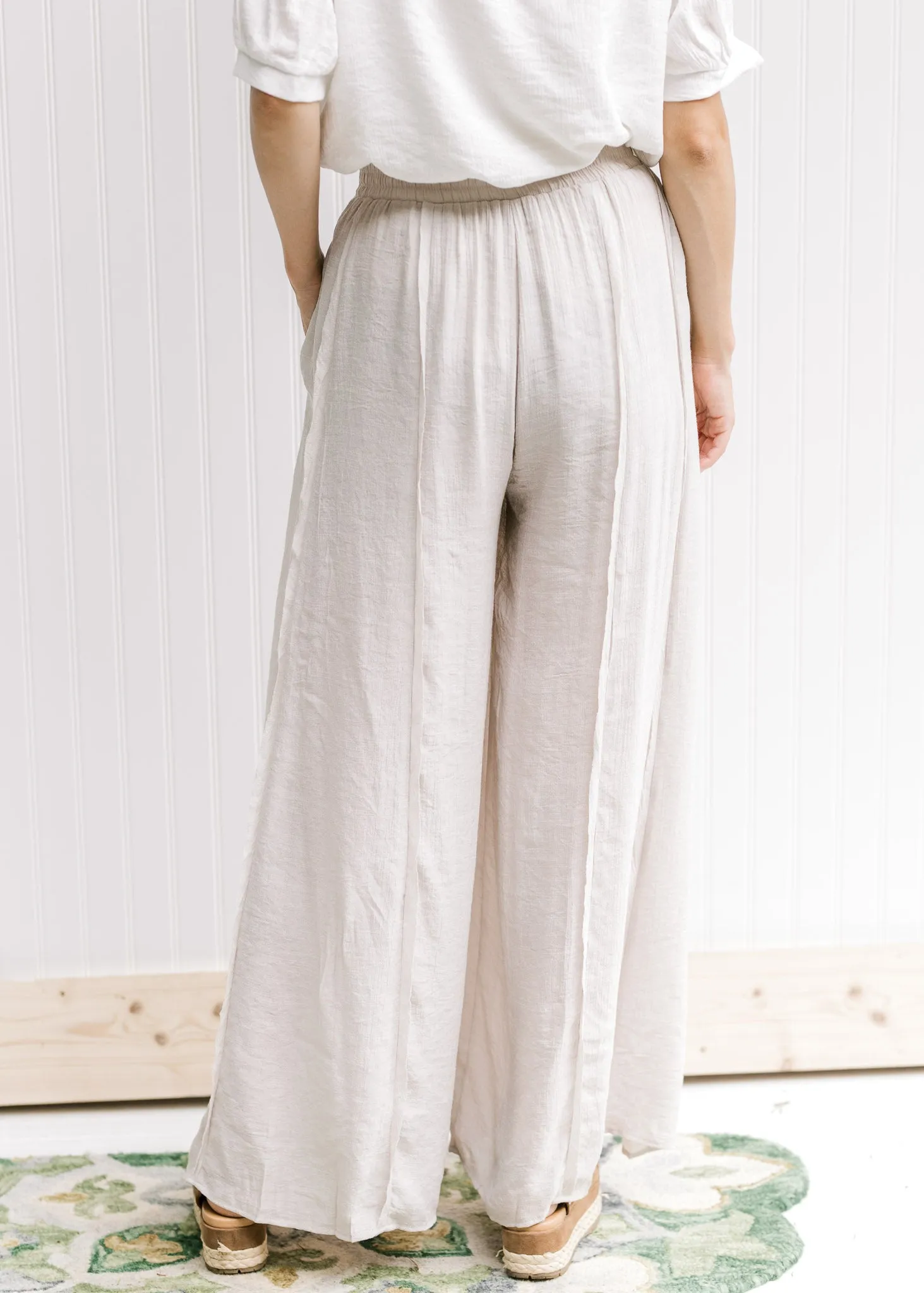 X Champagne Wide Leg Pants